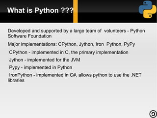 Why Python ??? 
