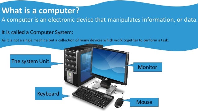 The different components of a computer system