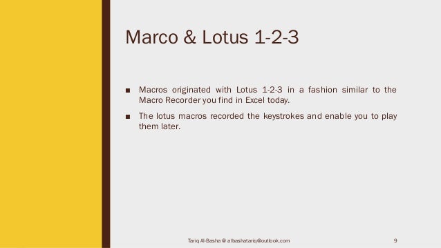lotus 123 macros