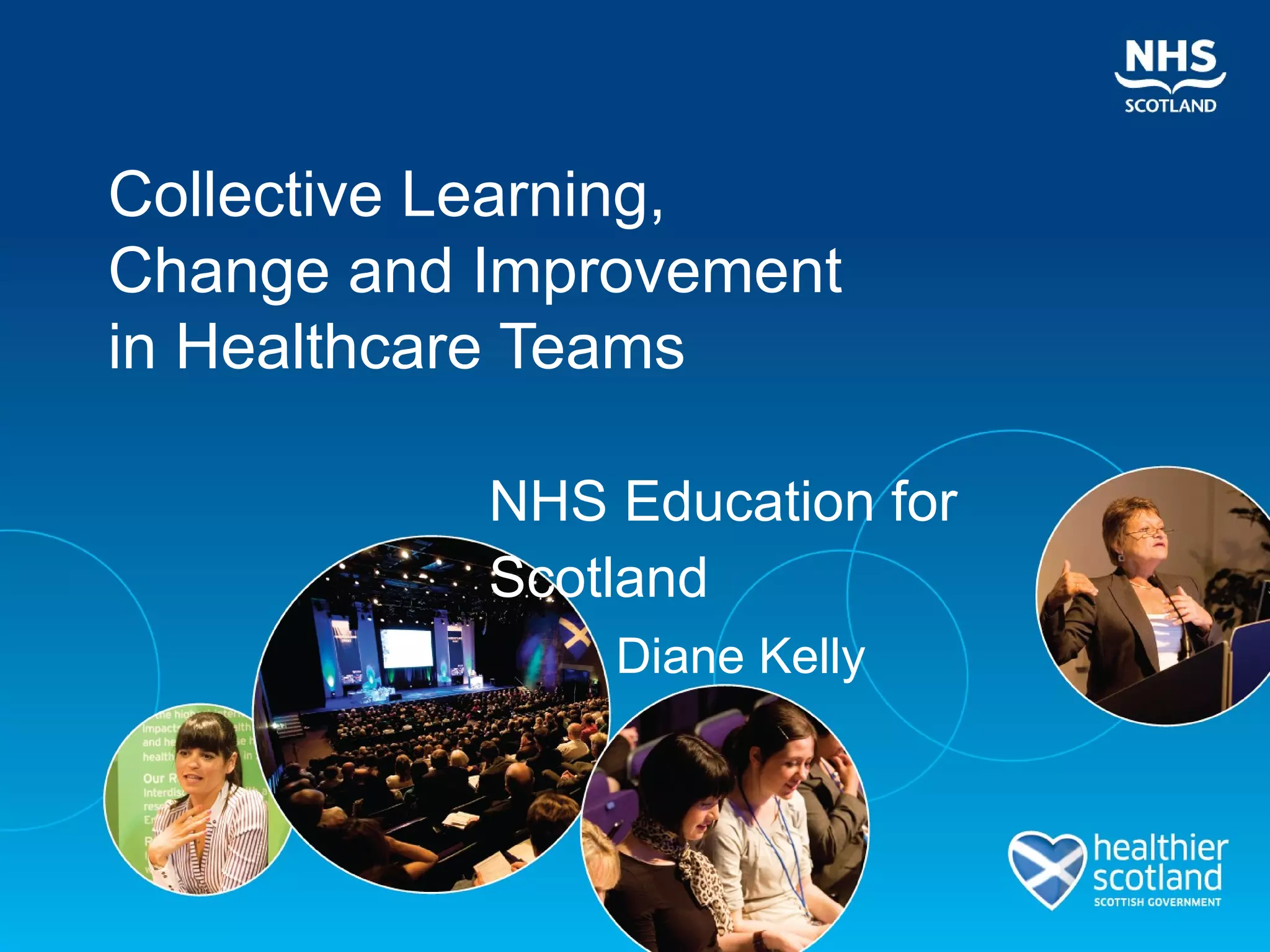 Collective Learning,
Change and Improvement
in Healthcare Teams
NHS Education for
Scotland
Diane Kelly
