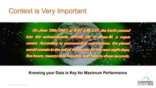 © DataStax, All Rights Reserved. 6
Context is Very Important
Knowing your Data is Key for Maximum Performance
 