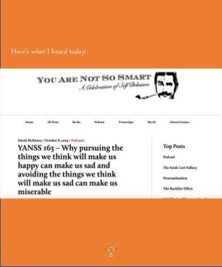 Here’s what I heard today:.
 