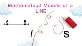 A B
t
Mathematical Models o f a
LINE
 