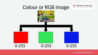 Colour or RGB image
0-255 0-255
0-255
 