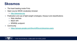 THE NATIONAL LIBRARY OF FINLAND
▪ Try it out for yourself at http://annif.org/
Automated Subject Indexing made easy:
Annif...