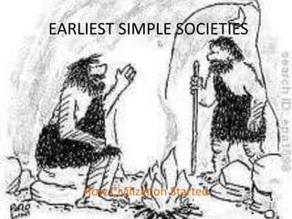 EARLIEST SIMPLESOCIETIES How Civilization Started 