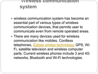 Wireless Communication - Types & Advantages