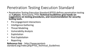 Pentesting Ptes Basic Foundation For Cybersecurity | PPTX
