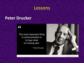 MIS - 2016
Lessons
Peter Drucker
 