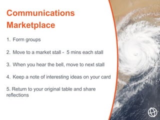 1. Form groups
2. Move to a market stall - 5 mins each stall
3. When you hear the bell, move to next stall
4. Keep a note ...