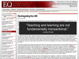 “Teaching and learning are not
fundamentally transactional.”
- Lanny Arvan
 