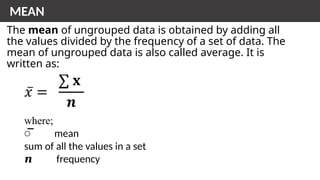 Comprehensive Guide to Measures of Central Tendency in Ungrouped Data ...