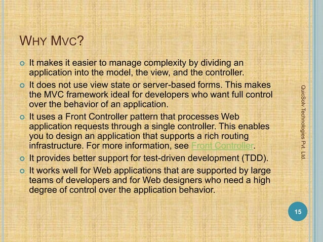 Introduction to mvc architecture | PPT