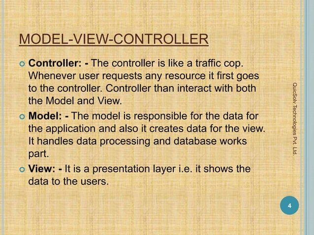 Introduction to mvc architecture | PPT