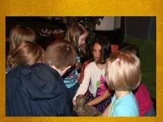 Water pouring over kids’ cupped
hands**
 