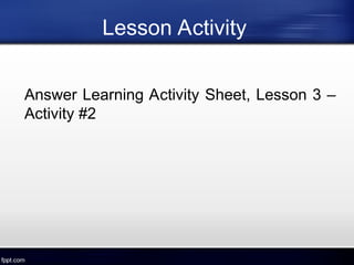 Computer Conversion Activity Day 10-12 Conversion of Computer Number (Octal, Decimal, & Hexadecimal).ppt