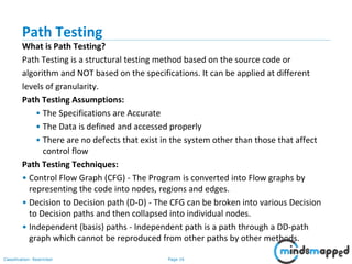 Test Path Classification Test Case Design and Technique | PPTX