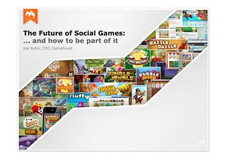 The Future of Social Games:
... and how to be part of it
Kai Bolik, CEO GameDuell
 