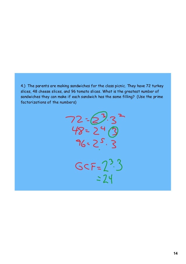 Day 10 greatest common factor