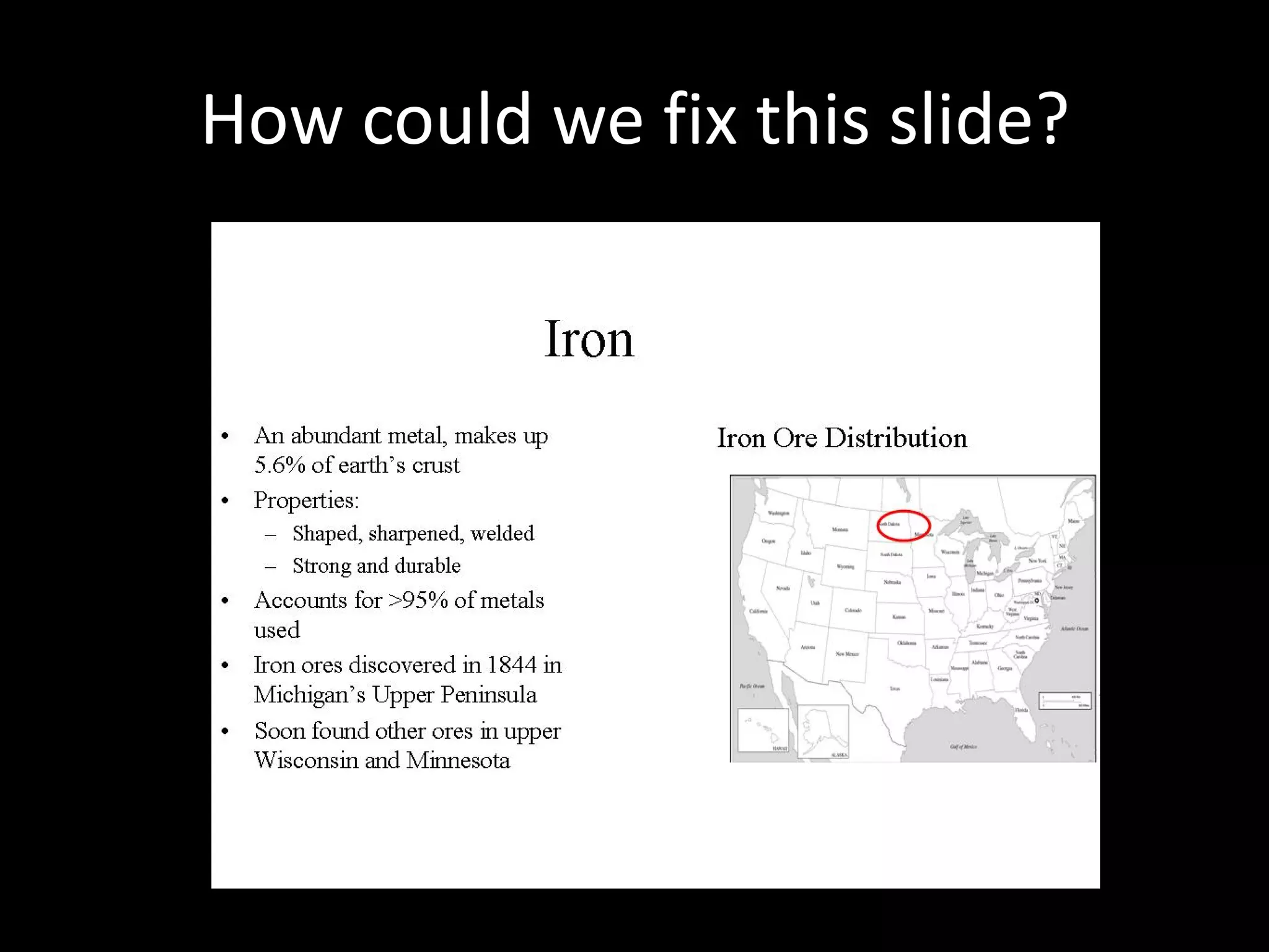 How could we fix this slide?
 