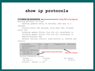 show ip protocols
 