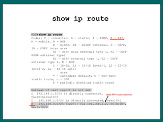 show ip route
 