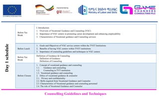 Vocational guidance and counseling center | PPTX