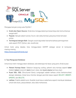 Konsep Database dan Query Dasar Mysql | PDF