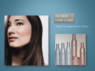 NU SKIN
HAIR CARE
Visibly Younger Hair in 7 Days
 