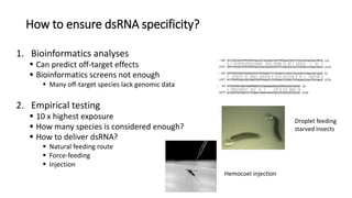 RNA interference technologies to control pests and pathogens - Steve ...