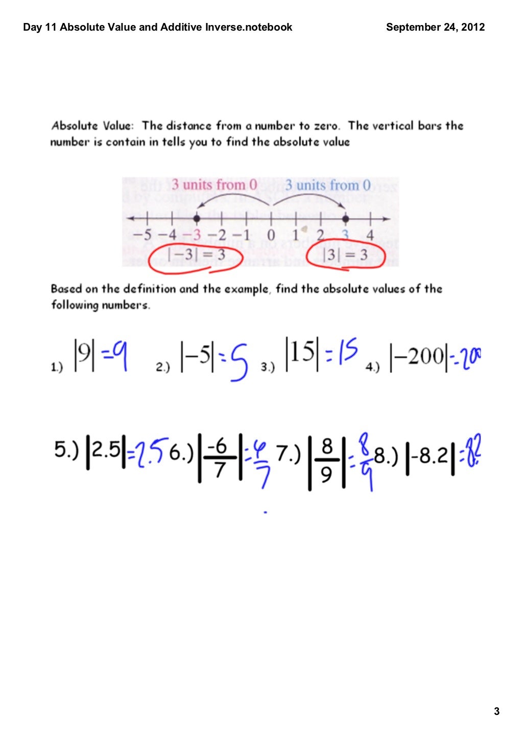 assignment 11 absolute value