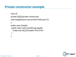 OOPs with Java - Packaging and Access Modifiers | PPTX
