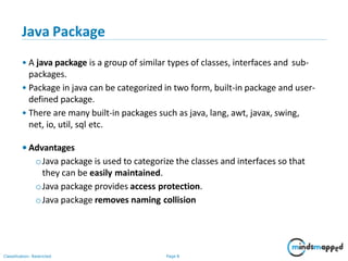 OOPs with Java - Packaging and Access Modifiers | PPTX