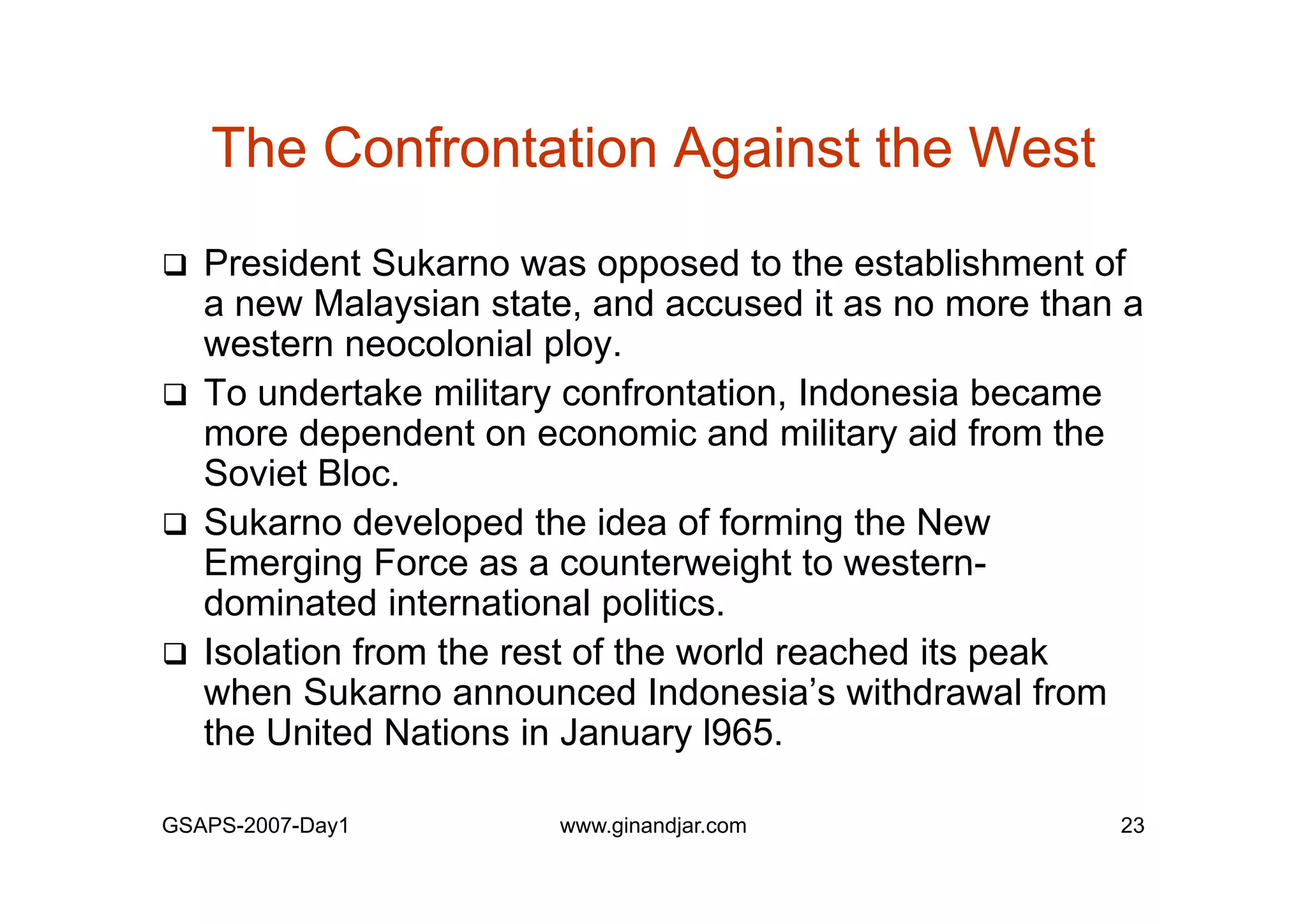 Day 1: Governance and Economic Crisis -The Case of Indonesia-