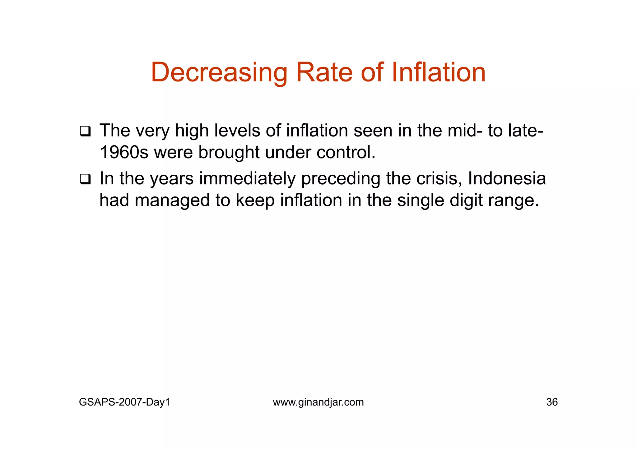 Day 1: Governance and Economic Crisis -The Case of Indonesia-