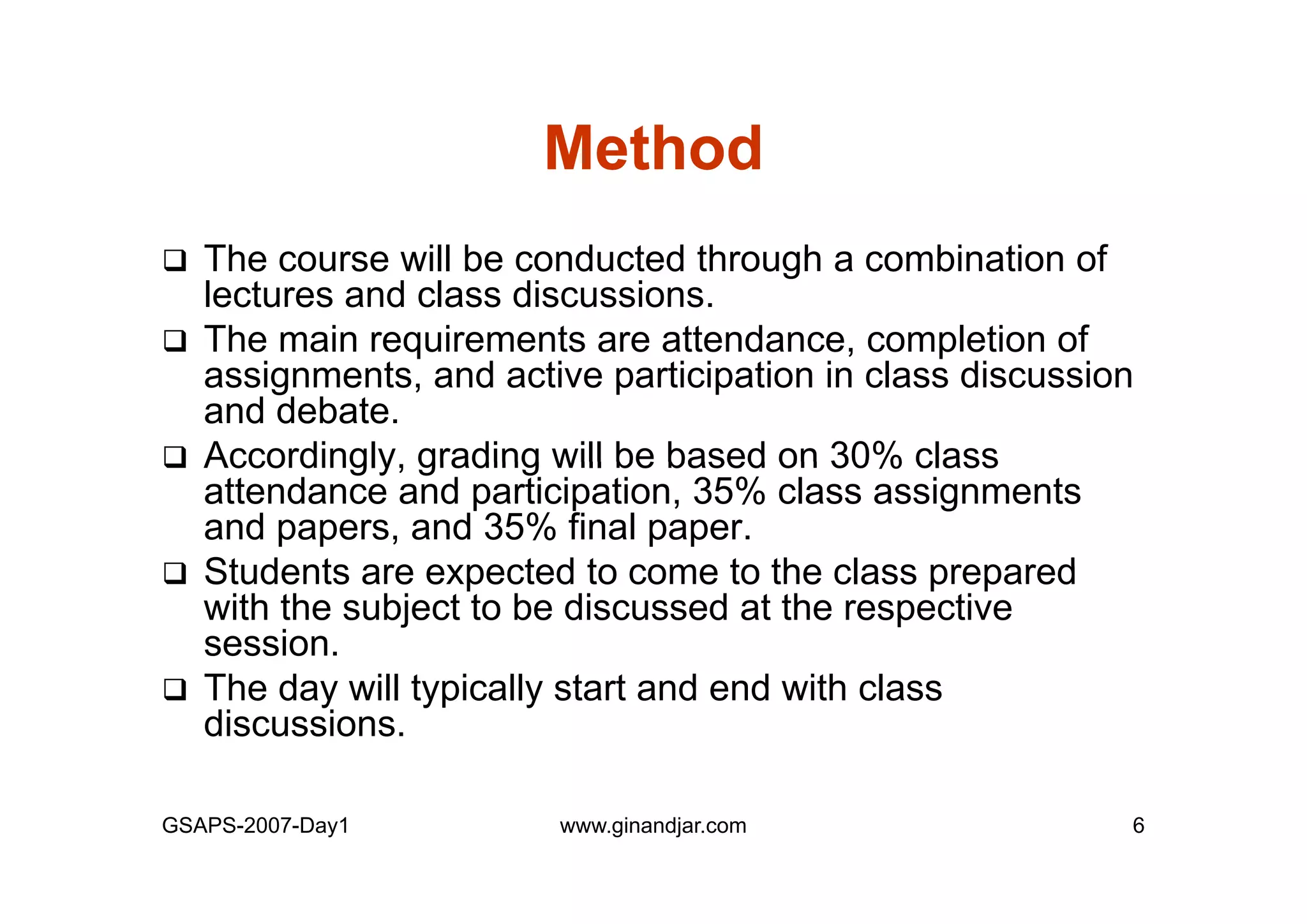 Day 1: Governance and Economic Crisis -The Case of Indonesia-