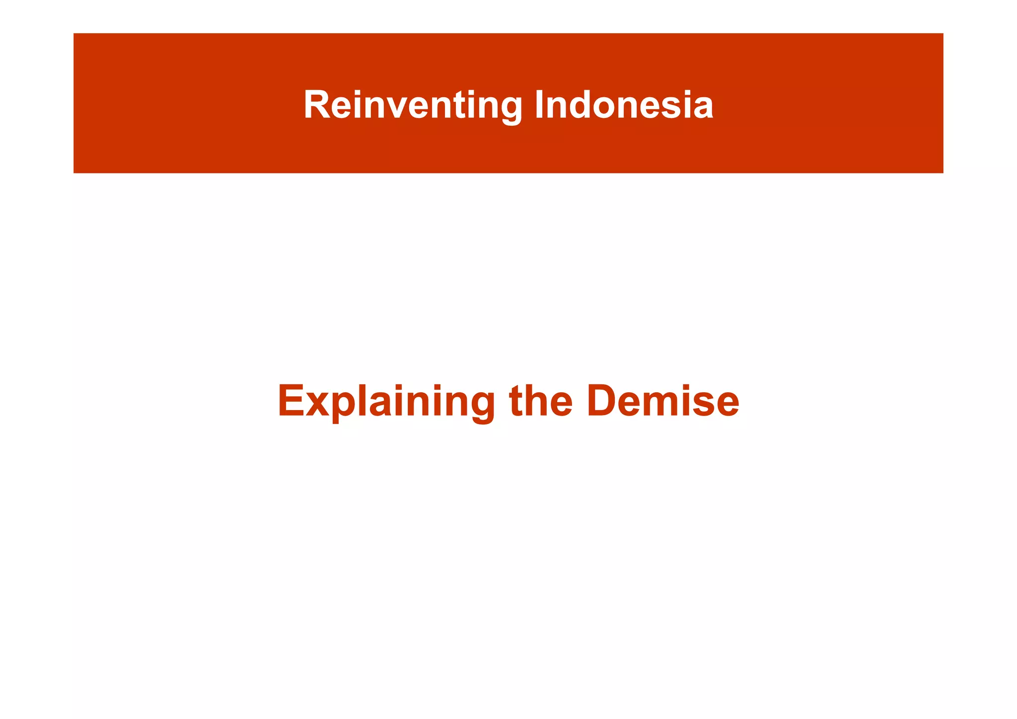 Day 1: Governance and Economic Crisis -The Case of Indonesia-