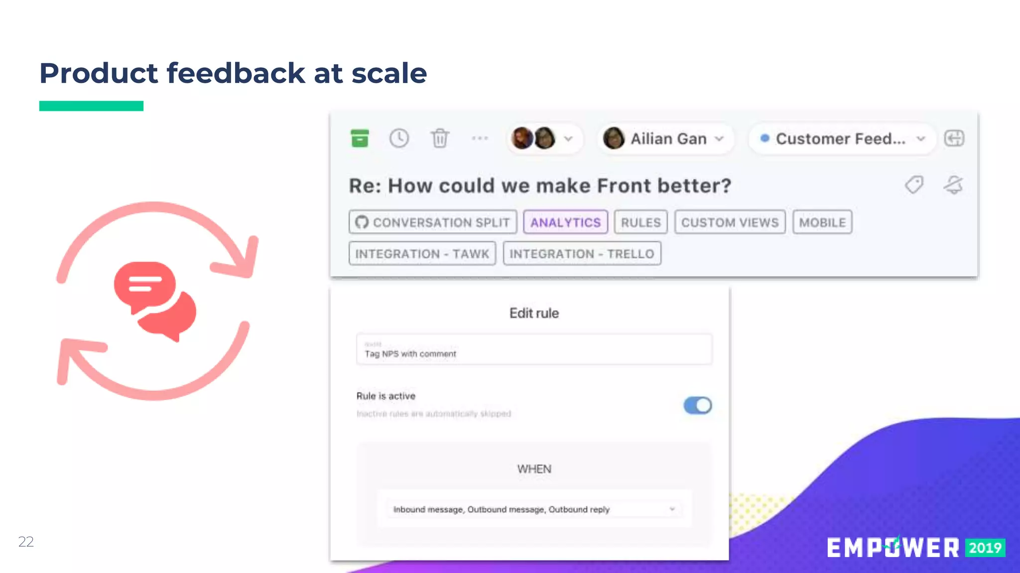 Product feedback at scale
22
 