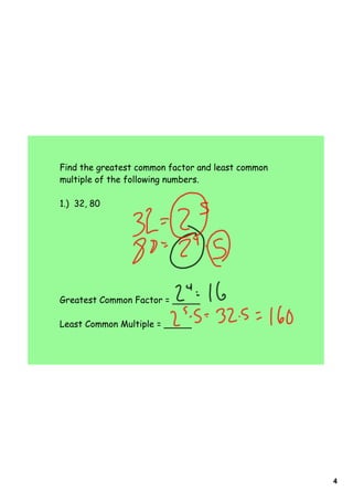 Day 12 gcf lcm word problems | PDF