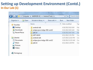 Setting up Development Environment (Contd.)
In Our Lab (1)
 
