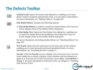 Page 64Classification: Restricted
The Defects Toolbar
 