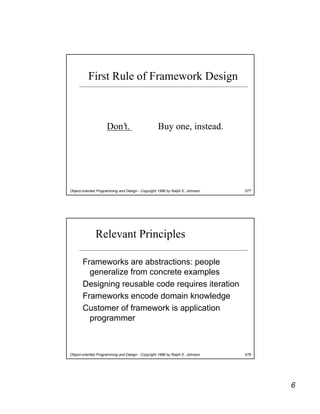 How to Design Frameworks