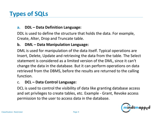 Introduction DBMS, RDBMS and SQL | PPT