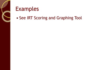 Introduction to Item Response Theory | PPTX