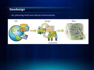 Geodesign
...for planning built and natural environments
 