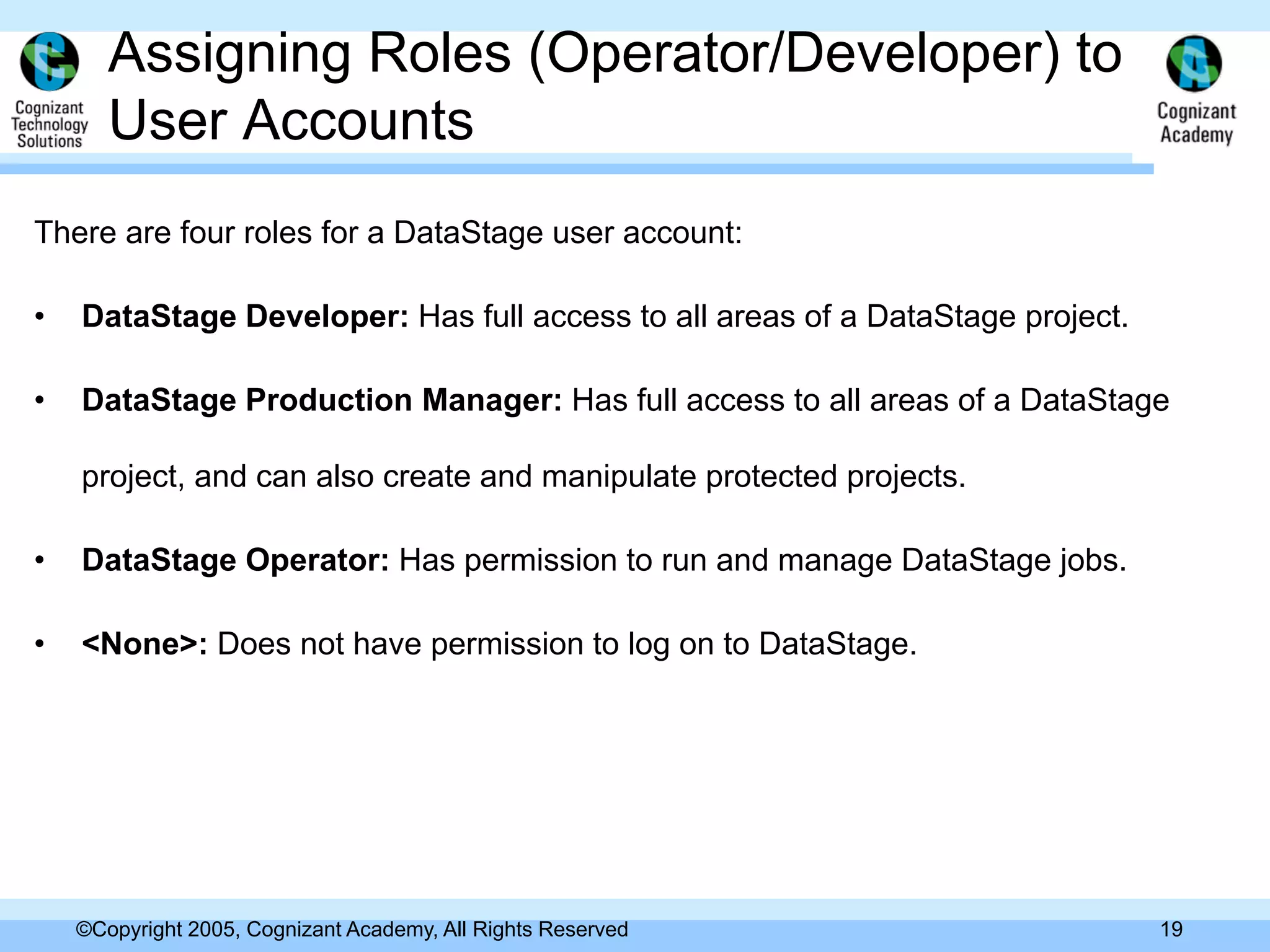 Day 1 Data Stage Administrator And Director 11.0