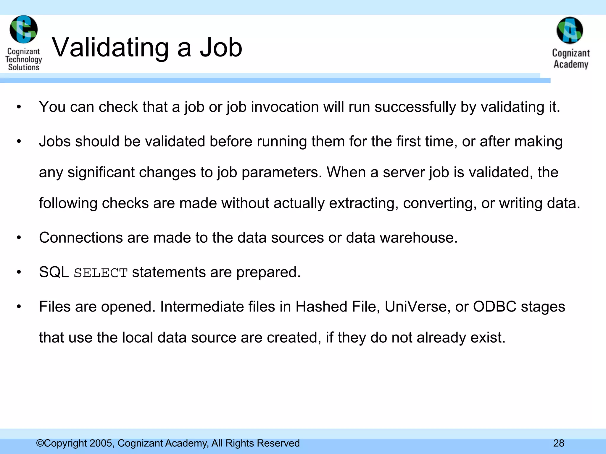 Day 1 Data Stage Administrator And Director 11.0