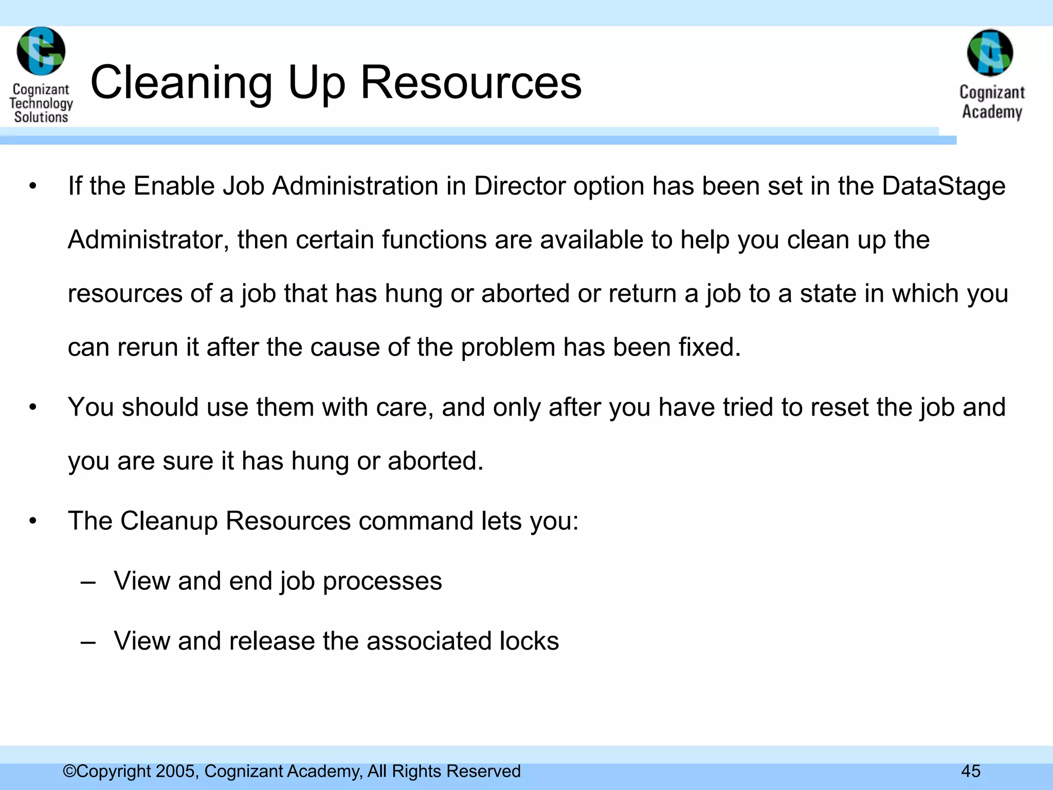Day 1 Data Stage Administrator And Director 11.0