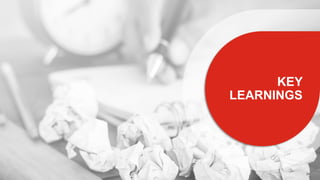 KEY
LEARNINGS
 