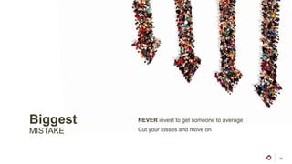 Biggest
MISTAKE
NEVER invest to get someone to average
Cut your losses and move on
 